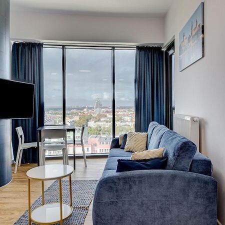 Ferienwohnung Aleda Tower, 14 Floor, Balkon Stettin Exterior foto