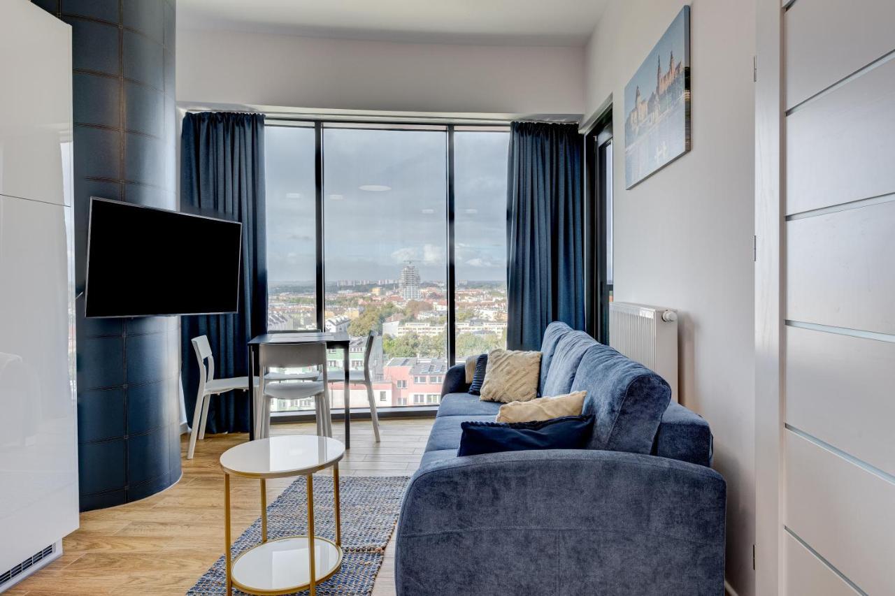 Ferienwohnung Aleda Tower, 14 Floor, Balkon Stettin Exterior foto