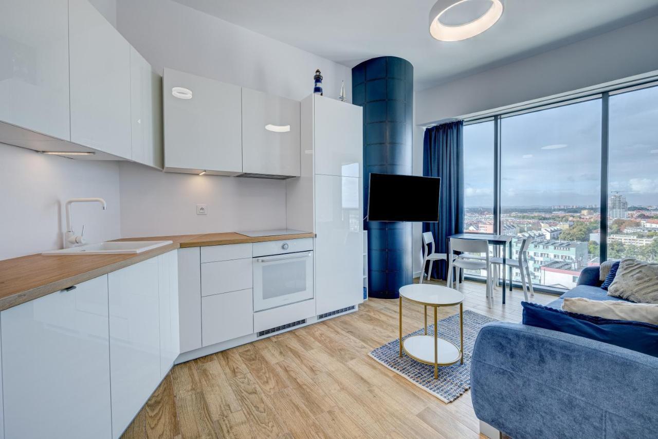 Ferienwohnung Aleda Tower, 14 Floor, Balkon Stettin Exterior foto