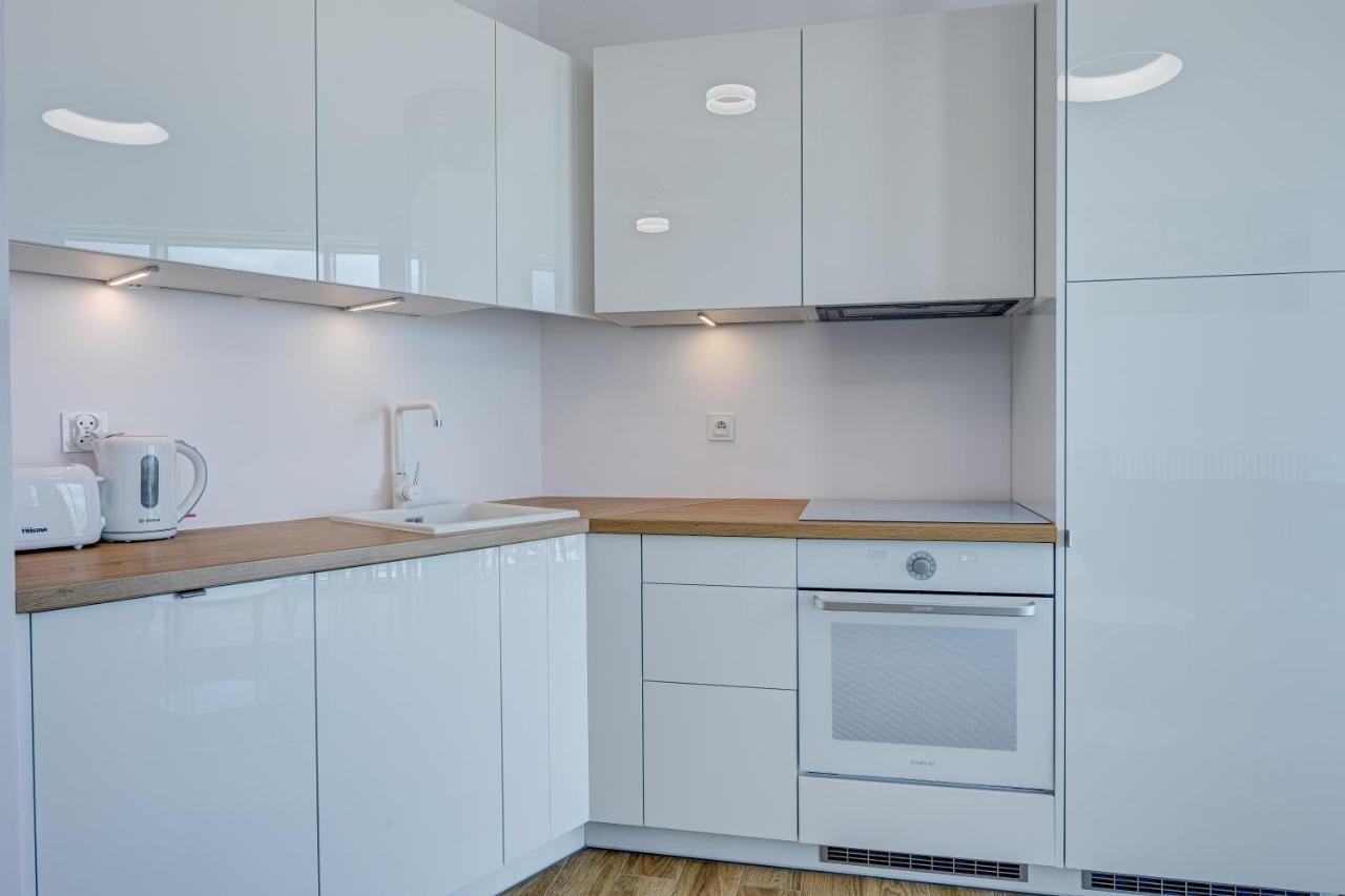 Ferienwohnung Aleda Tower, 14 Floor, Balkon Stettin Exterior foto